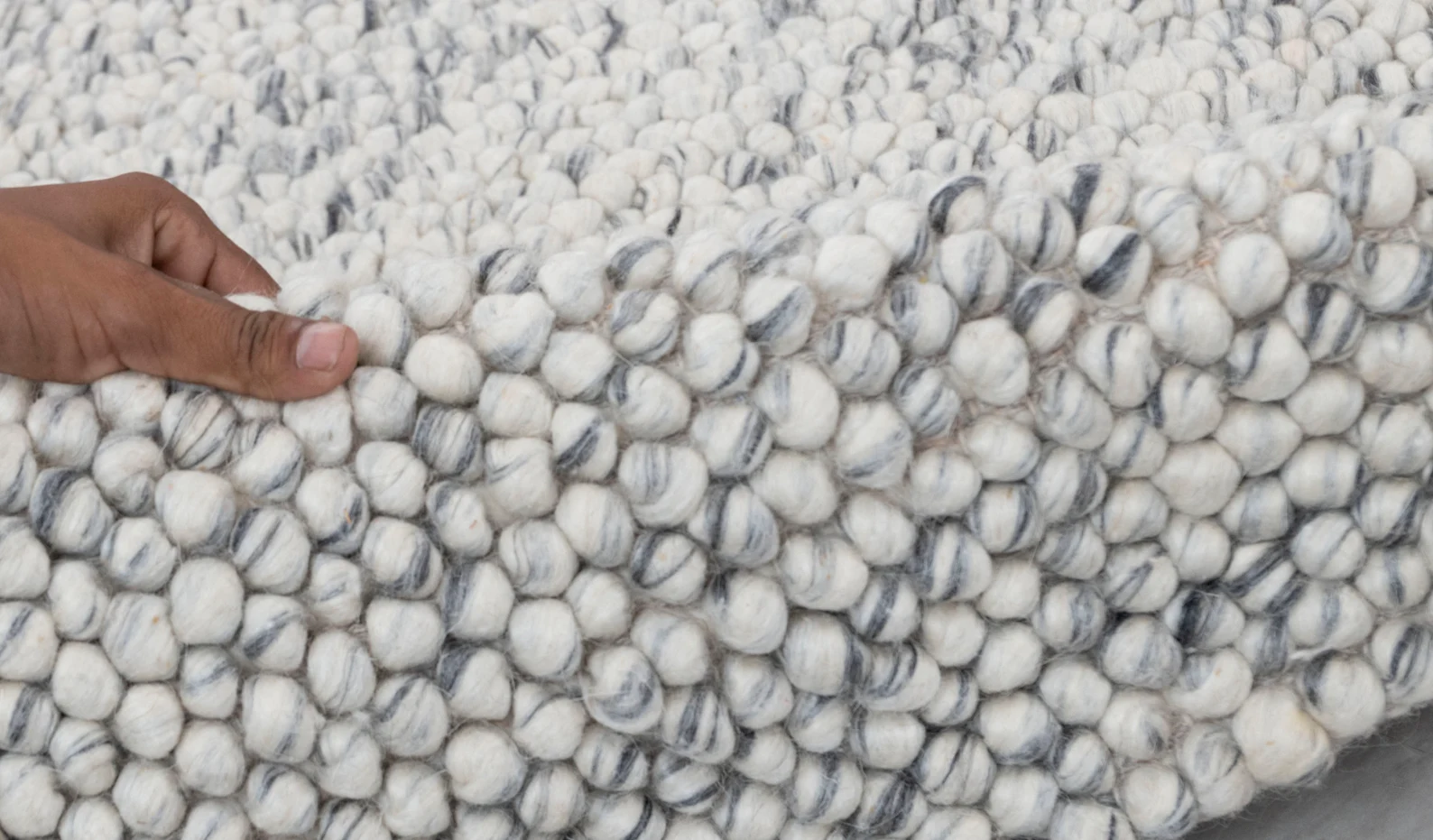 Ivory Pebble Handwoven Wool Rug - Image 6